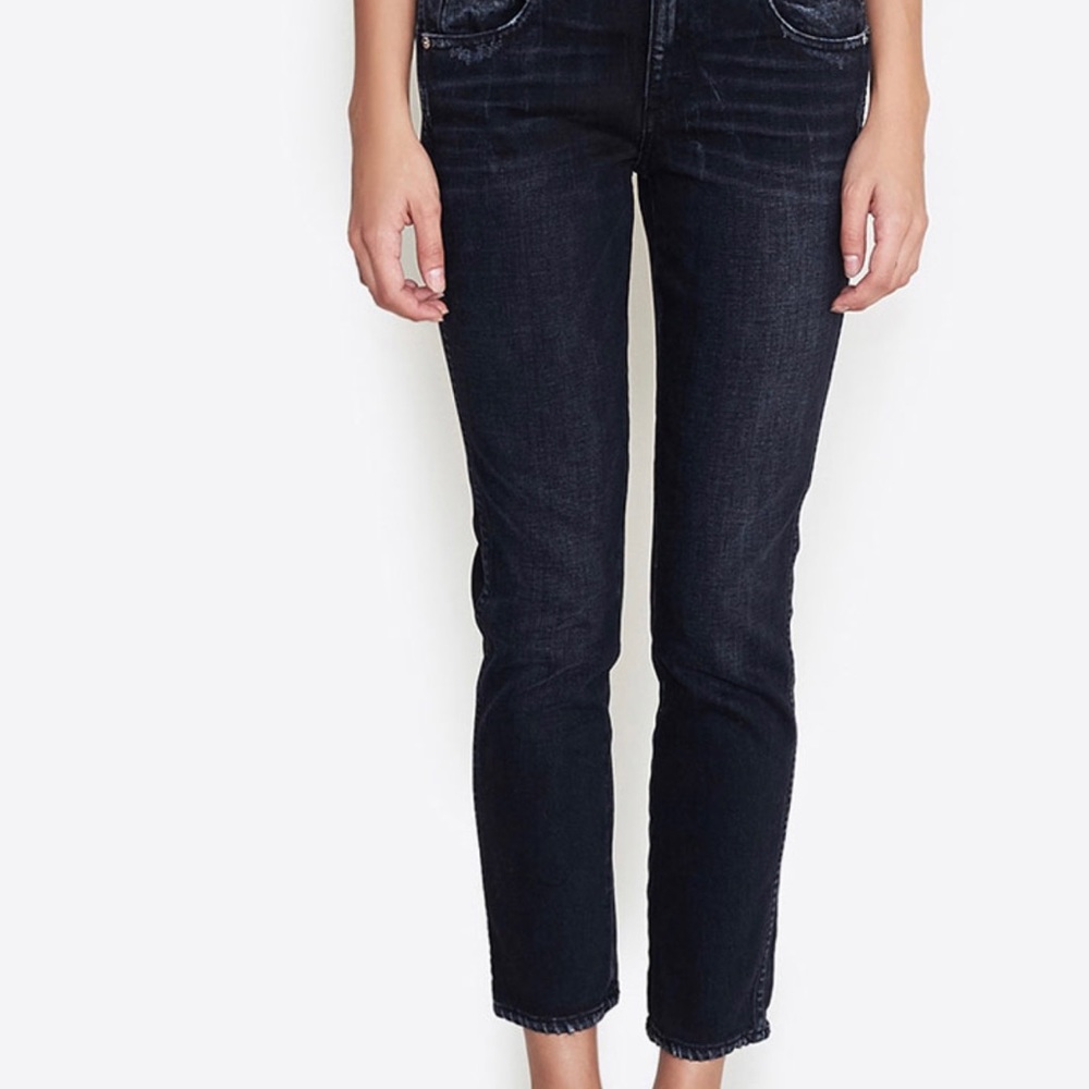 AMO Kate Straight leg black ink jeans size 27
